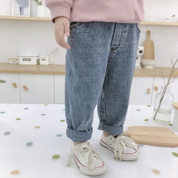 

Spring Autumn Brief Style Baby Boys Girls Jeans Toddler Harem Pants Fashion Loose Denim Pants Kids Cowboy Pants Children Clothes