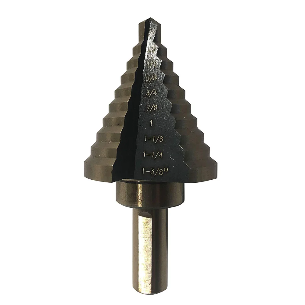 5pcs Titanium Step Drill Bit Tool Set 50 Sizes High Speed Steel Step Cutter Drill Bit Set Tool Hole Cutter Power Tools Accessori