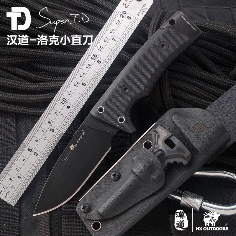 

HX OUTDOORS Survival knife Hunting knives D2 Steel 60Hrc Straight Knife Outdoor Essential Tool For Self-defense Favorites