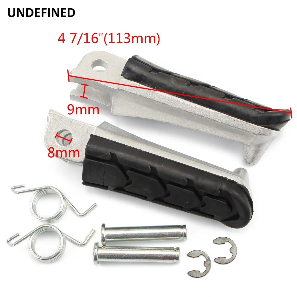 UNDEFINED Black Motorcycle Foot Pegs Front Footpegs Footrest Pedals For Honda CB250 CB600F CBR600F Hornet 250 Hornet 600 NC700
