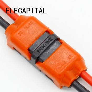 

5pcs 2p Spring Connector wire with no welding no screws Quick Connector cable clamp Terminal Block 2 Way Easy Fit for led strip