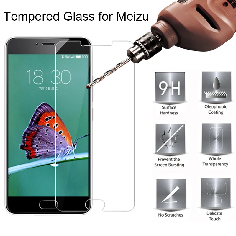 9H Защитная пленка для телефона из закаленного стекла Meizu 15 Lite HD защитная экрана Pro