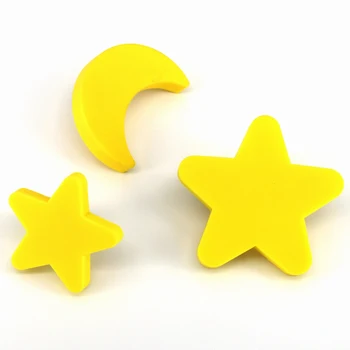 

6PCS Soft Lovely Children Bedroom Furniture Cabinet Knobs Kids Dresser Drawer Handles cartoon Door Pull Star & Moon