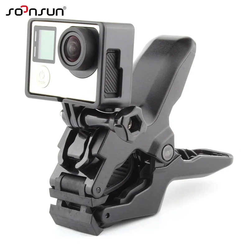 SOONSUN Jaws Flex Clamp Mount + стандартная рамка Корпус чехол для GoPro Hero 6 5 4 3 SJCAM Xiaomi Yi