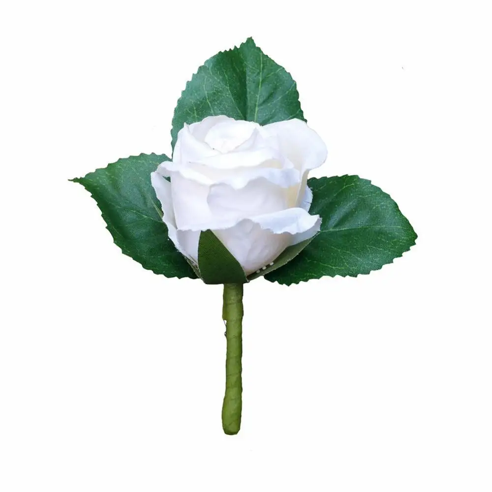 

Artificial flowers white color Groom boutonniere Man Corsage Wedding Party Decorations