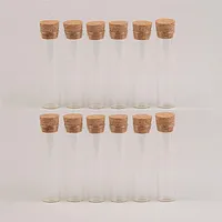 3ml 6ml Mini Glass Jars with Corks wide-mouth Bottles Jar Storage Bottles for Sand Liquid Food Bottles 100 pcs 1