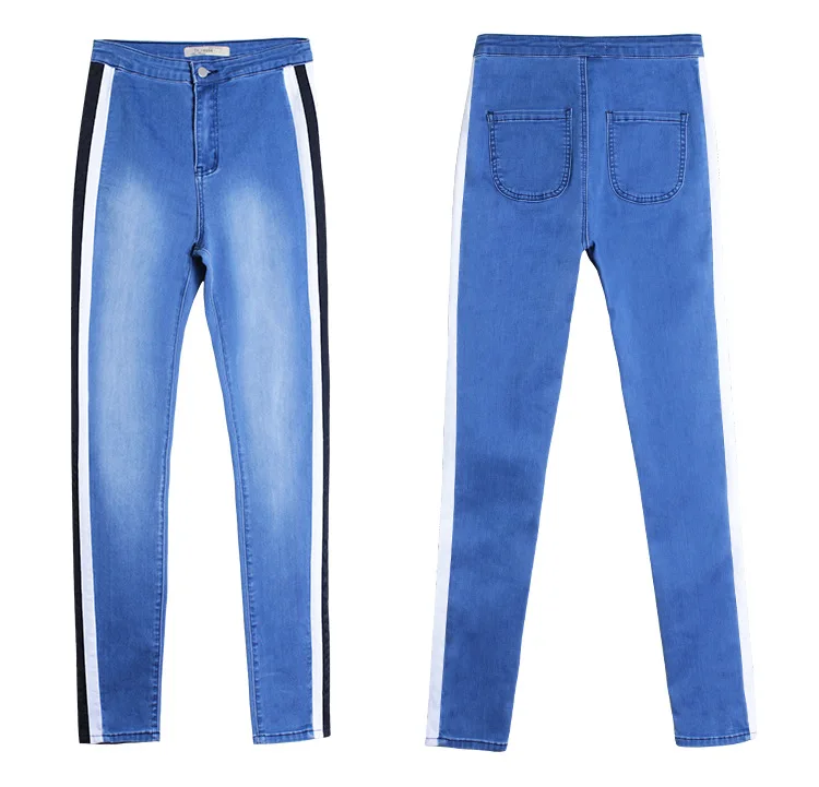 LOGAMI узкие джинсы для женщин, обтягивающие джинсы с высокой талией, женские Лоскутные узкие джинсовые брюки, Pantalones Vaqueros Mujer