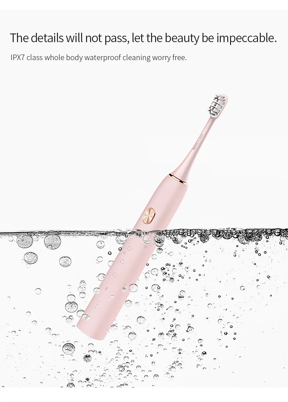New Original SOOCAS X3 Waterproof Electric Toothbrush Rechargeable Sonic Electrric Toothbrush Upgraded Ultrasonic Toothbrush 9