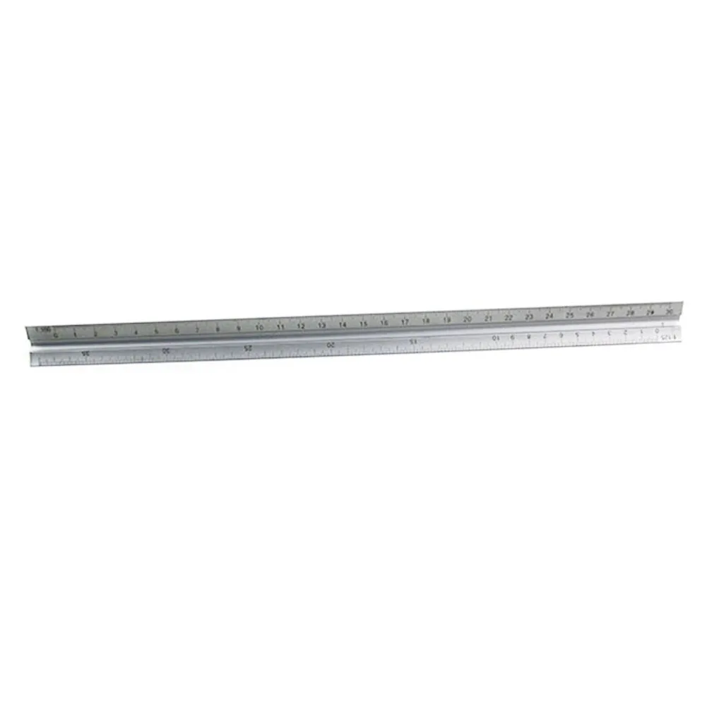 

30cm Triangle Technical Scale Silver Aluminum Alloy Architect Engineer Clear Ruler Accurate