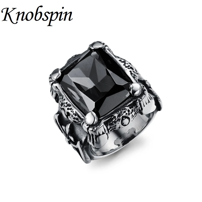 

Big CZ Stone Gothic Crown Rings 316L Stainless Steel High Quality Mens Biker Rocker Punk jewelry wholesale