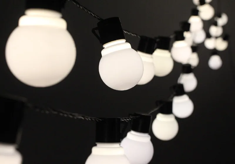 milk cover white globle led string lights