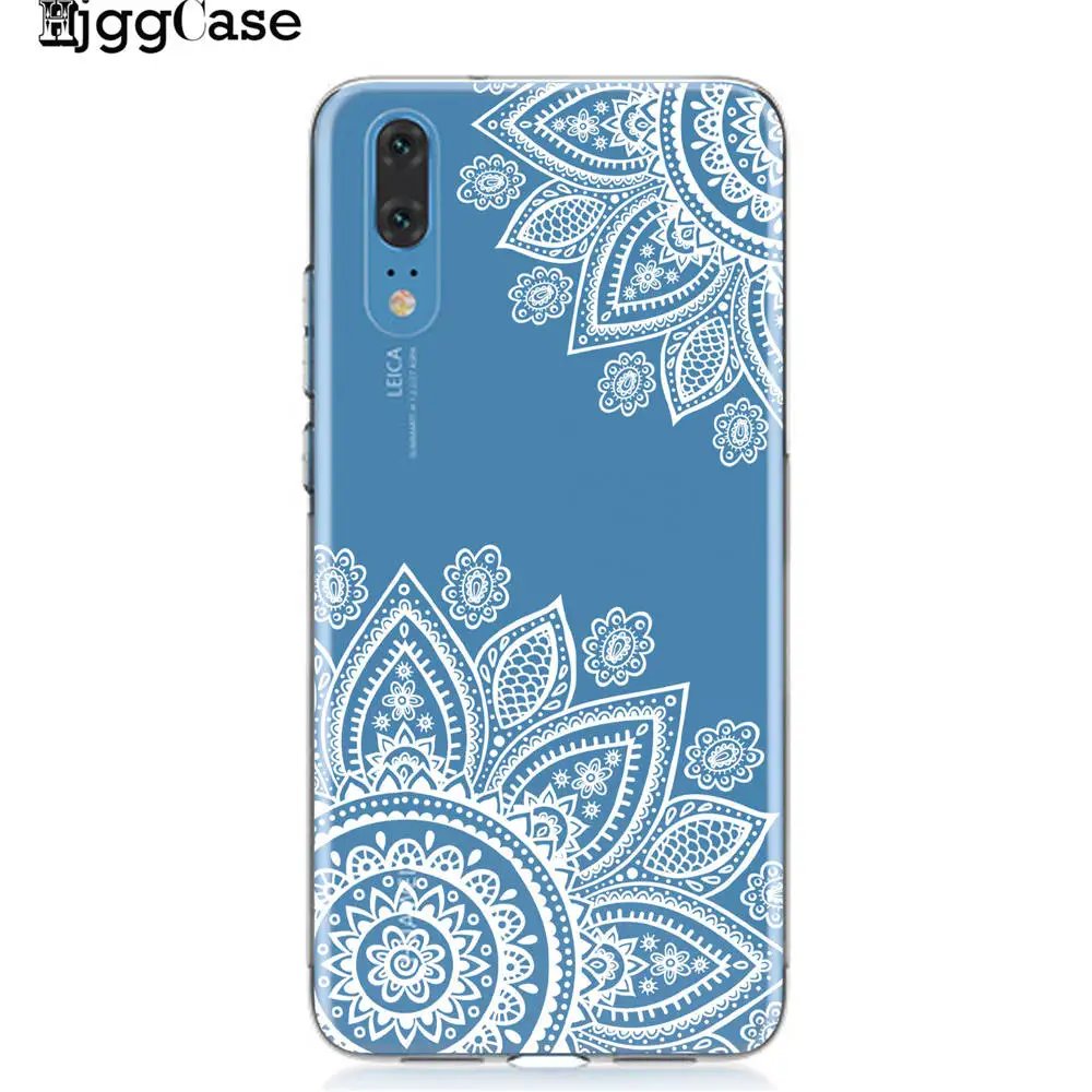 Чехол с цветком Мандала в стиле ретро для Huawei P8 P9 Lite 2017 P10 P20 P30 мягкие чехлы
