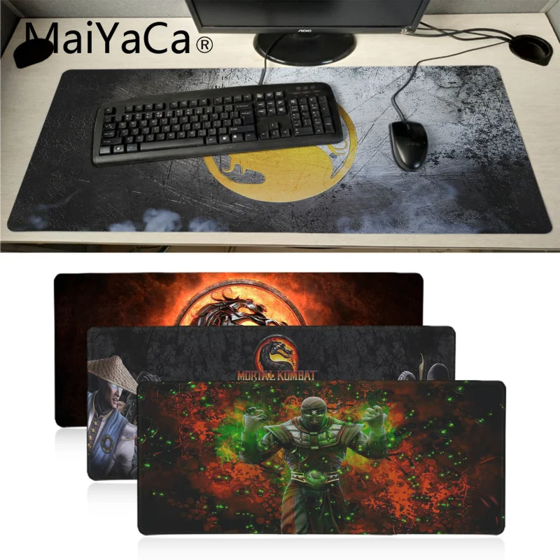 

Maiyaca mortal kombat logo Rubber Mouse Durable Desktop Mousepad BIG SIZE anime mouse pad Durable table PC Anti-slip Mouse Mat