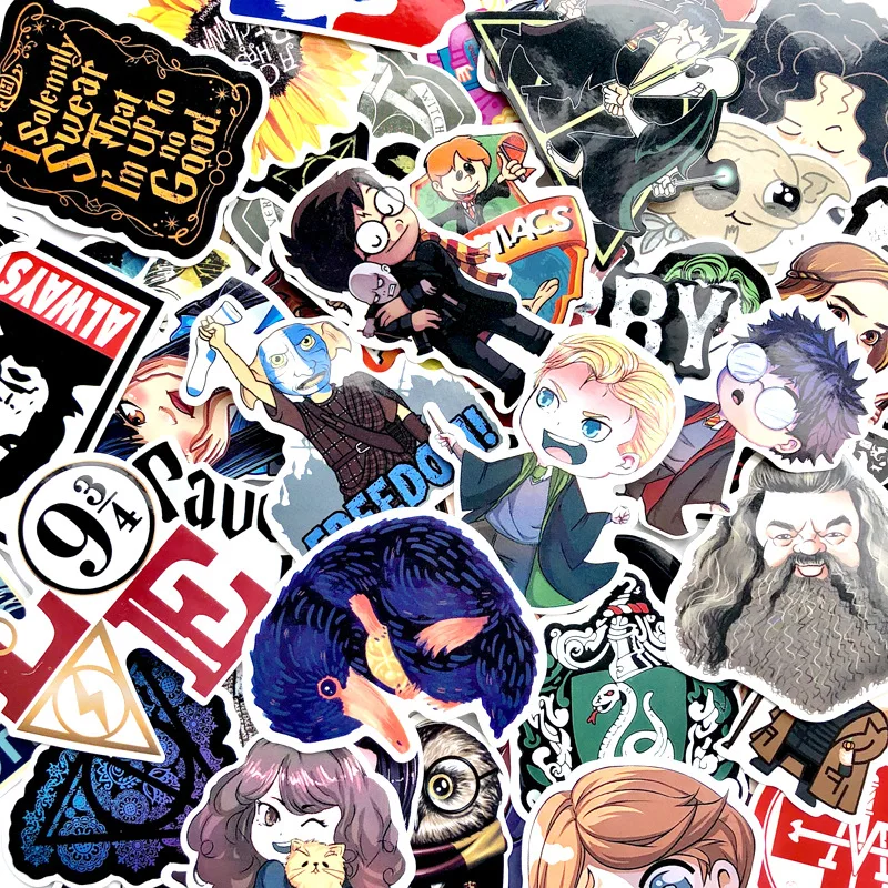53PCS Harry Hogwarts Potter waterproof Graffiti Stickers Cartoon DIY Decals Sticker for Skateboard Fridge laptop phone Luggage 53PCS Harry Hogwarts Potter waterproof Graffiti Stickers Cartoon DIY Decals Sticker for Skateboard Fridge laptop phone Luggage