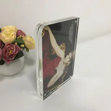 7inch Clear double sided acrylic photo frame with magnets portrait picture show stand promotion