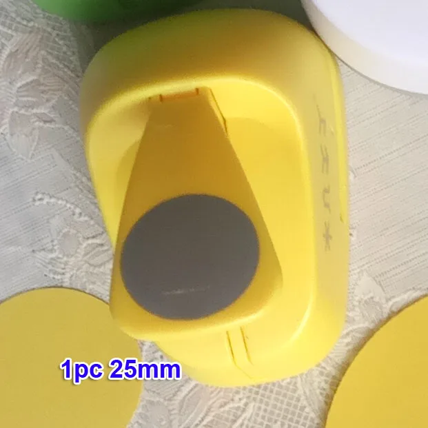 1pc 25mm " 2" 1," 1" Круглый Дырокол в форме рукоделия, дырокол, резчик бумаги; Скрапбукинг, школьная бумага, Дырокол eva,, тиснение - Цвет: 1pc 25mm