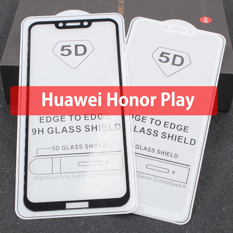 5D полное клеевое покрытие закаленное стекло для Huawei Honor Play Защитная пленка экрана