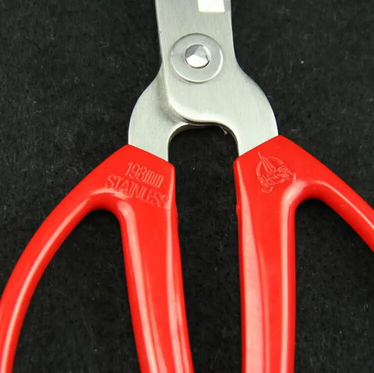 Ханчжоу Чжан xiaoquan HBS-198mm бытовые ножницы из нержавеющей стали высокого качества с красной ручкой офисные студенческие художественные ножницы