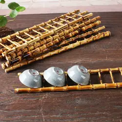 Японский чай ism чайный поднос бамбуковый чай церемония продвижение шаг за шагом лестница в форме лестницы чайная чашка держатель чайный