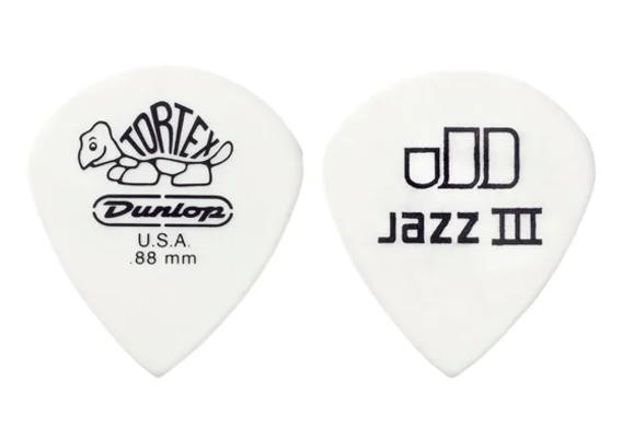 Dunlop Tortex Jazz III Белый медиатор для гитары, 1 шт