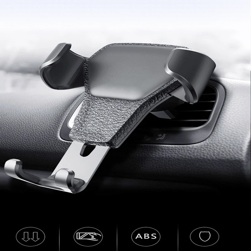 Genuine Leather Car Air Vent Mount Mobile Phone Holder For Alfa Romeo
