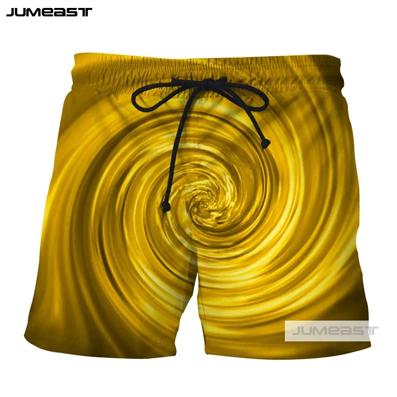 Jumeast 3D принт Vertigo Цвет Короткие штаны Vertigo дизайн для мужчин/для женщин свободные размеры короткие бесконечные круг узор новинка пляжные