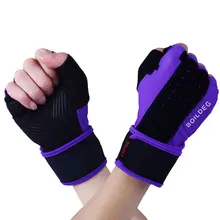 Для мужчин Для женщин фитнес с половиной пальца перчатки для занятий тяжелой атлетикой защита запястья Тренажерный зал без пальцев для занятий тяжелой атлетикой перчатки