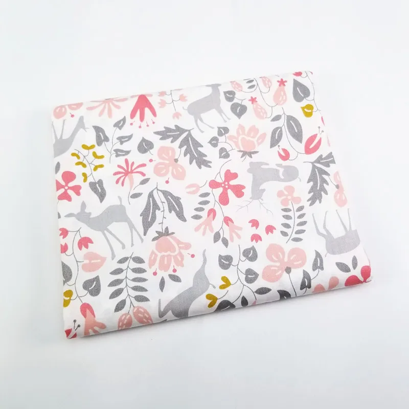 

100% Cotton Twill Fabric Printed Cotton Patchwork Cloth For DIY Sewing Quilting Fat Quarters Material For Home Textile 50X40CM