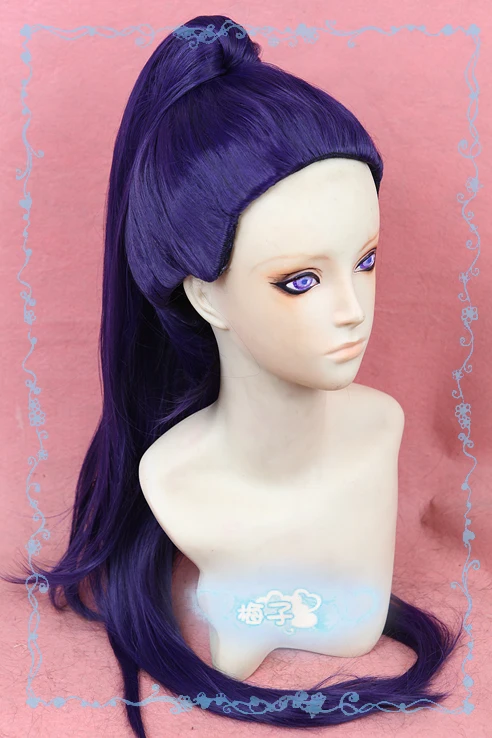 Игра OW Widowmaker/Amelie Lacroix 100 см длинные темно-фиолетовые с зажимом конский хвост термостойкие косплей костюмы парик