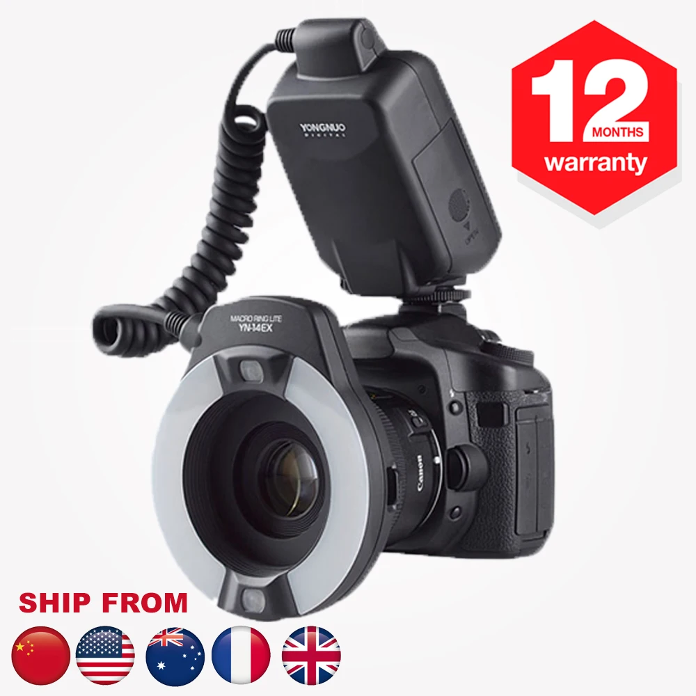 

Yongnuo YN-14EX TTL Macro Ring Lite Flash Speedlite Light for Canon EOS 5Ds 5Dsr 760D 5D Mark III 6D 7D 60D 70D 700D 650D 600D