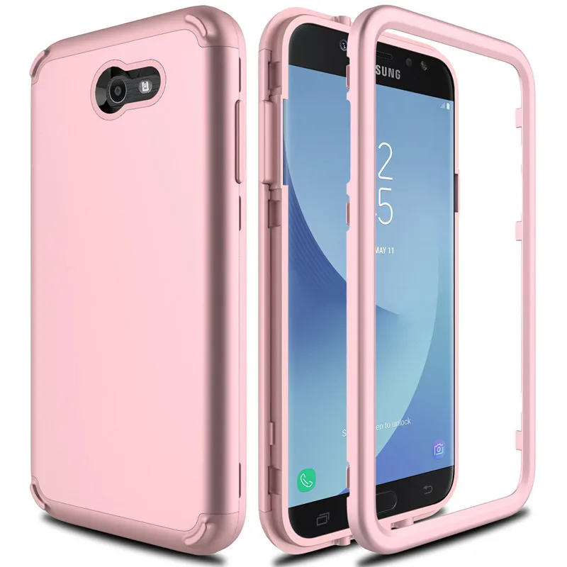 3 в 1 Гибридный противоударный военный защитный чехол для Samsung Galaxy J7 J3 2017 2018