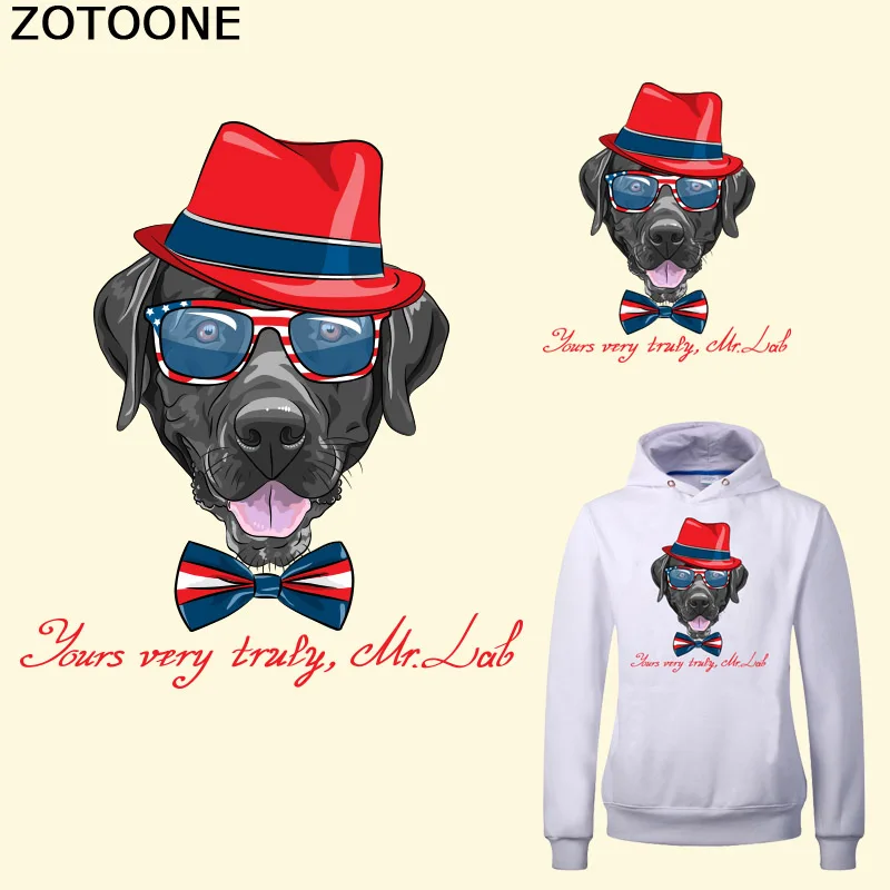 

ZOTOONE Cute Dog Patch Iron on Transfers for T Shirt Printing Fabric Hot Vinyl Thermal Heat Transfers for Clothes Stickers DIY D