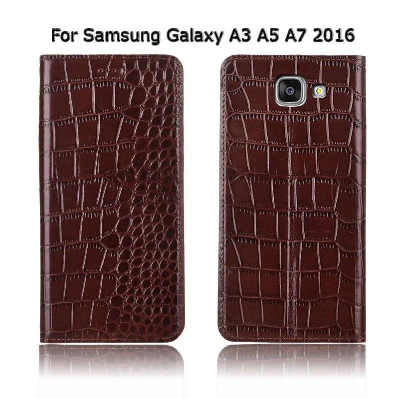 Продажа Крокодиловая текстура чехол для телефона чехол для samsung Galaxy A3 A5 A7 2016 2017 2018 Натуральная Воловья кожа флип чехол для телефона сумка