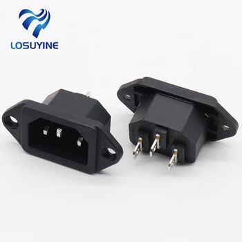 

2017 Hot 5 Pcs 3P IEC 320 C14 Male Plug Panel Power Inlet Sockets Connectors AC 250V 10A