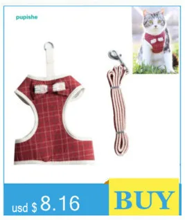 PUPISHE Pet Dog Harness Tuxedo Wedding Dog Harness Cat Harness and Leash Set for Small Dog Soft Mesh Bow Adjustable Chihuahua