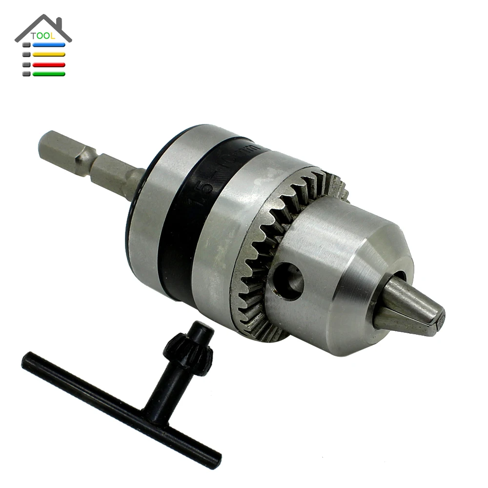 

New Hex Shank Electric Rotary Hammer Step Drill Adapter Chucks Tool Cap 1.5-10mm Mount 3/8-24UNF