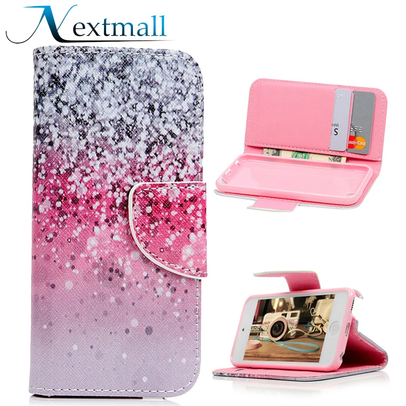 Nextmall Чехол для Apple Ipod Touch 5 6 Флип кожаный бумажник чехол градиент полный защитный
