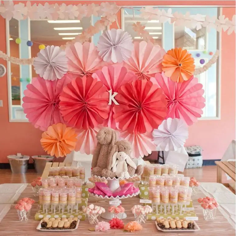 10pcslot 20cm event party supplies baby shower birthday wedding party decorations kids cheap paper flower fans nursery - Party Decorations Cheap 10pcslot 20cm event party supplies baby shower birthday wedding party decorations kids cheap paper flower fans nursery - Party Decorations Cheap