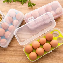 1 шт. кухонный холодильник яйцо свежесть прозрачная коробка 10 решетчатая портативная коробка для хранения яиц PP пластиковая коробка для яиц KW 014