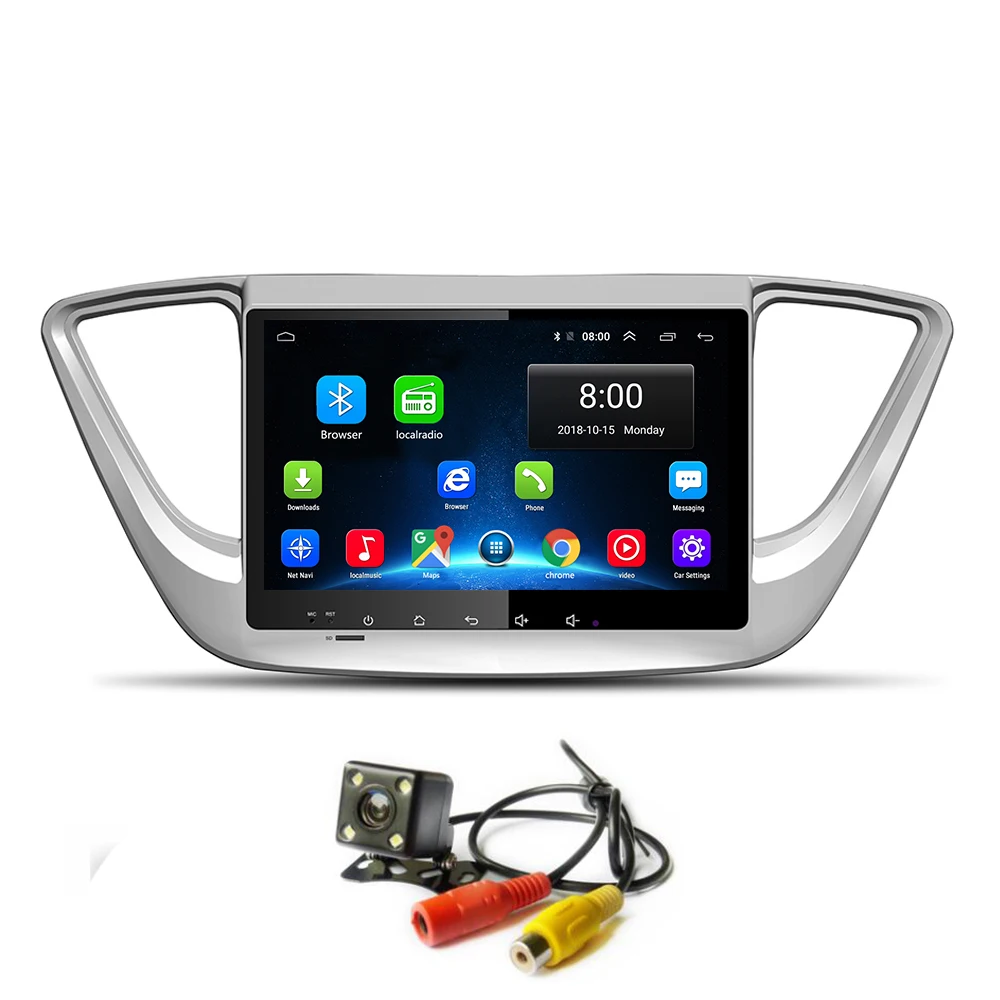 Android 8 1 радио gps для Hyundai Verna Solaris 2016 2017 автомобильный ПК головное устройство