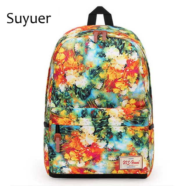 Suyuer 2017 Brand Fl Printed S Polyester Backpack 3d Fancy Suyuer 2017 Brand Fl Printed S Polyester Backpack 3d Fancy Leaf Ager School Book Bag Women