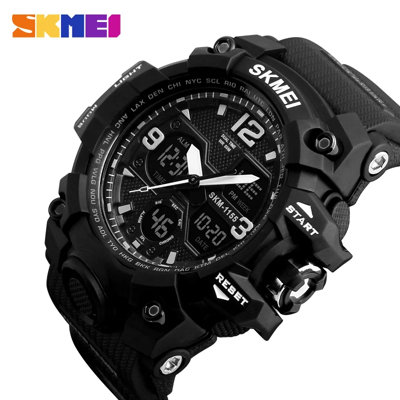 

SKMEI Big Dial Sports Watches Men New Fashion Watch Chronograph Digital Quartz Wristwatches Male Waterproof Relogio Masculino