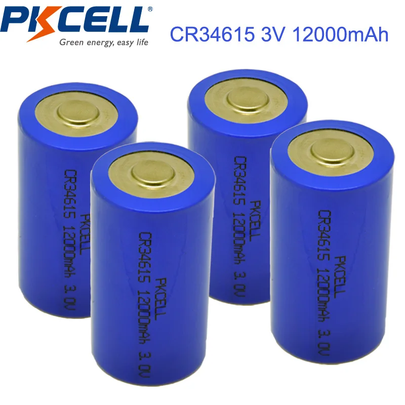 4pcs PKCELL CR34615 CR 34615 Al Litio Li MnO2 Batteria 3V 12000mAh D  Formato Batterie Non Ricaricabili|battery gateway|batteries squarebatterie  htc touch hd - AliExpress