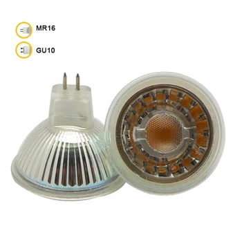 

Dimmable 5W GU10 MR16 COB LED Spot light AC 110V/220V Glass body COB LED Spotlight bulb lamps home store use