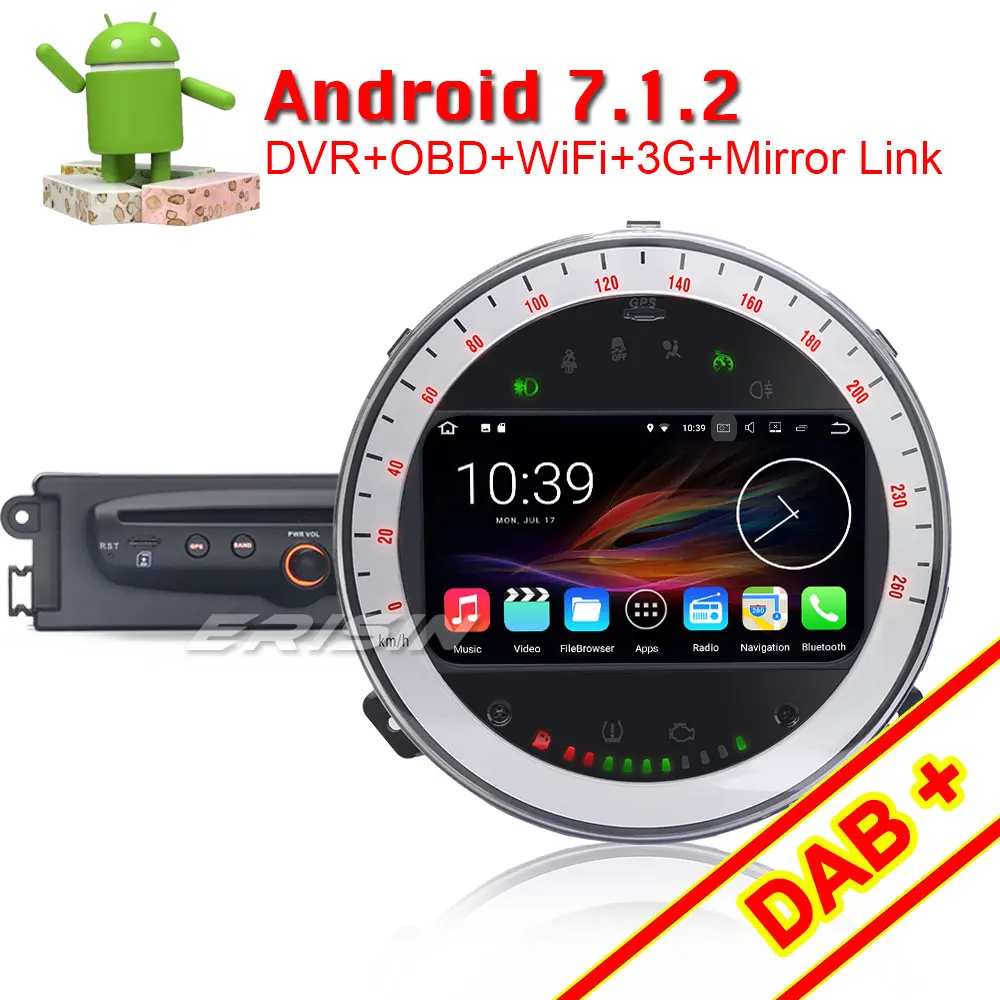 

Erisin ES4717B 7" Android 7.1 Car DVD DAB+ GPS DVR for Mini Cooper