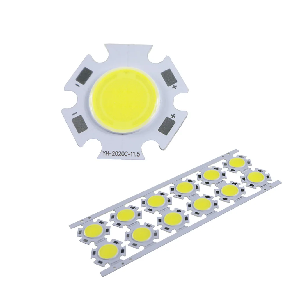 

10pcs 9-10V 3W Round COB LED Light Source Chip For DIY Spotlight Downlight Lamp Bulbs White Light 20mm Diameter JQ