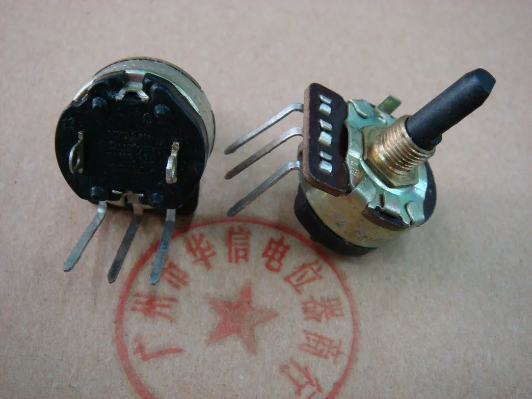 2pcs CTS 138-type long foot with switch potentiometer 5K 3AMP 125VAC