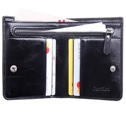Artmi Для мужчин кожаный бумажник держатель для карт молния мешок изменения Ретро мода пряжки денежный кошелек