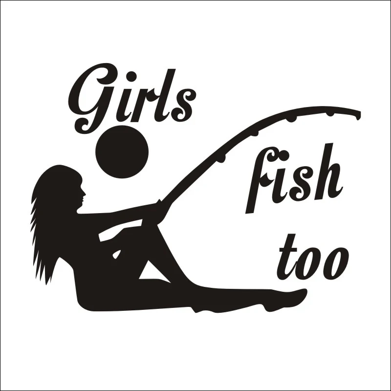 DCTAL  car Fishing Sticker car styling programa Catfish Hunter Pesca divertido Cuerpo Adhesivos Accesorios fishing decal  F2-14