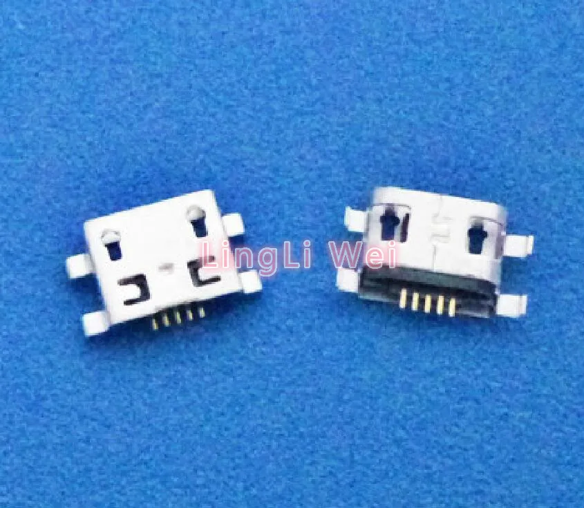 100pcs//lot Micro USB SMT 5 Pin Female B Type Jack Socket Micro USB PCB Mount